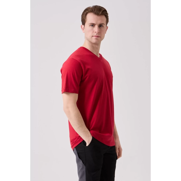 Galanthus V Yaka T-Shirt - Nefes Alabilir, Rahat ve Şık Tasarım