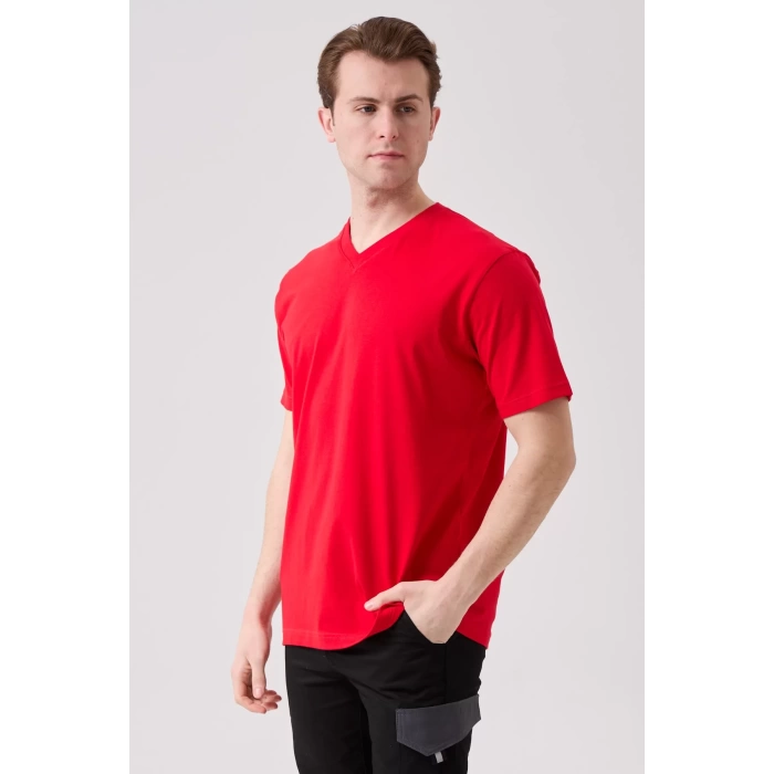 Galanthus V Yaka T-Shirt - Nefes Alabilir, Rahat ve Şık Tasarım