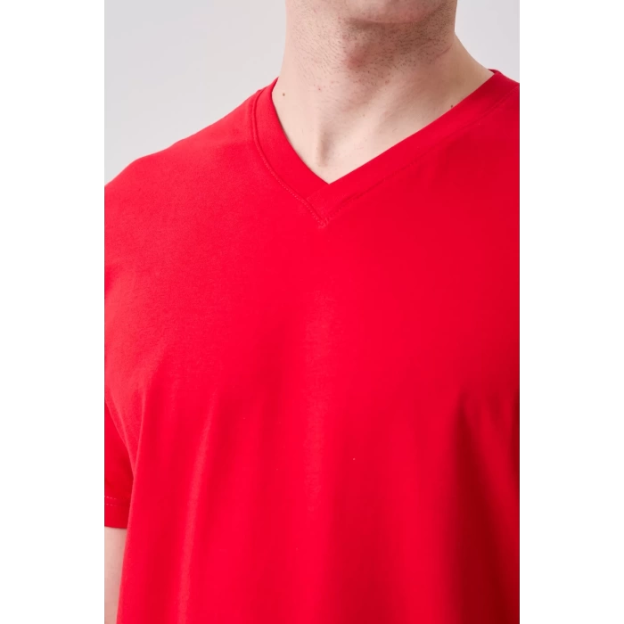 Galanthus V Yaka T-Shirt - Nefes Alabilir, Rahat ve Şık Tasarım