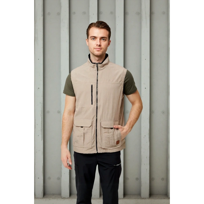 Hafif Yelek Erkek Yazlık Çok Cepli Outdoor Kaçkar Nefes Alabilir Kamp Günlük İçin