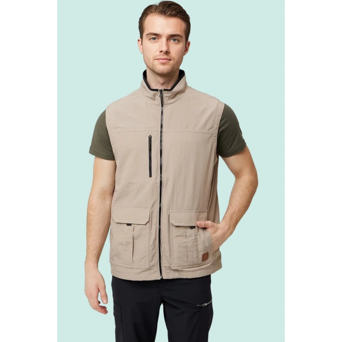 Hafif Yelek Erkek Yazlık Çok Cepli Outdoor Kaçkar Nefes Alabilir Kamp Günlük İçin