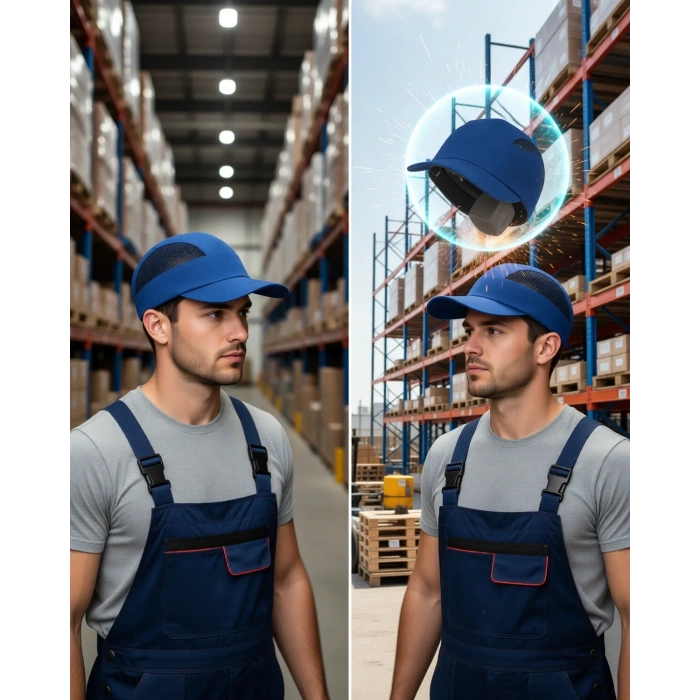 Havalandırmalı Fileli Şapka SHL03 Darbe Emici Yüksek Kaskı Model Shl