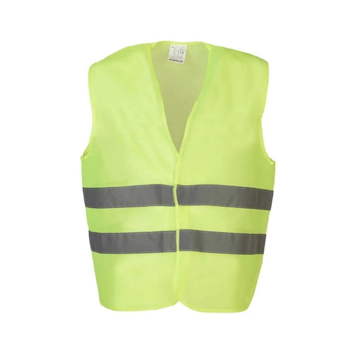 Hi-vis F.sarı Reflektörlü İş Güvenliği Yeleği Yüksek Görünürlük Trafik & İnşaat