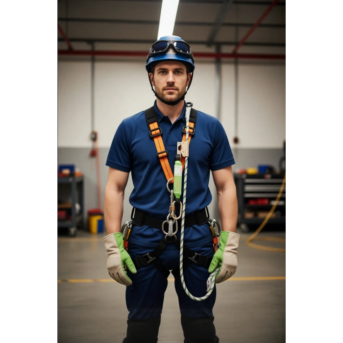 İş Güvenliği Halat Sistemi 20m Polyester Statik Halatlı Düşüş Tutucu 2003 EN 353 Karam
