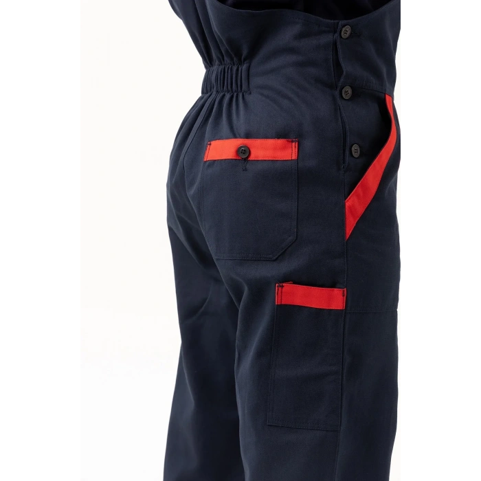 İş Güvenliği Tulumu Koyu Detaylı Gabardin Nandina Bahçıvan Tulum Konforlu Şık Kıyafeti