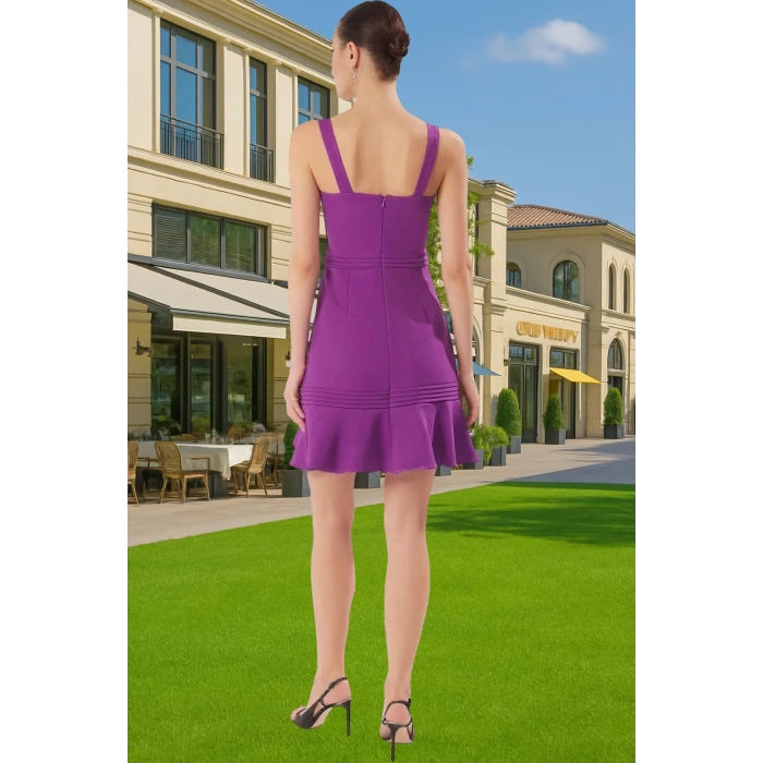 Kadın A Kesim Mini Elbise Polyester Karışımlı Dokuma Yazlık Günlük Dayanıklı Malzeme Mükemmel Uyum