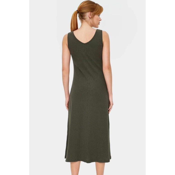 Kadın A line Midi Örme Elbise Rahat Günlük Stil Dayanıklı Malzeme Mükemmel Uyum Trend Tasarım