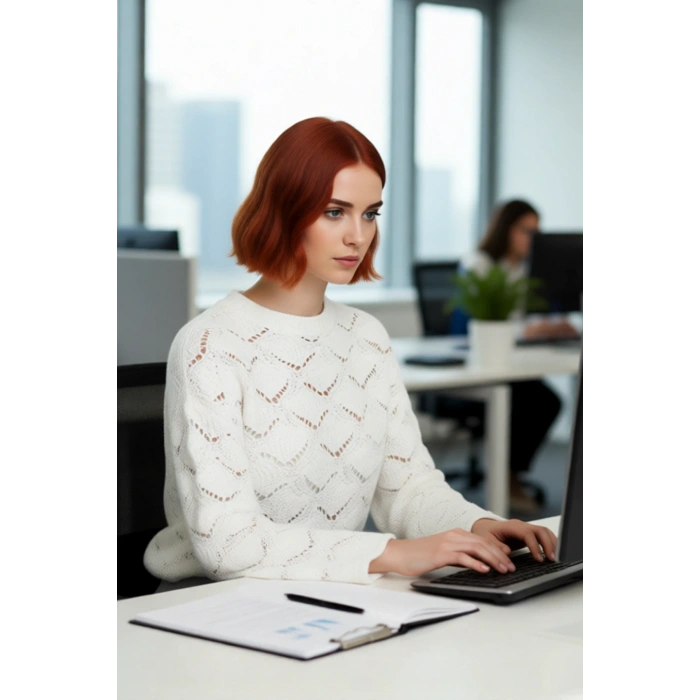 Kadın Ajurlu Oversize Bisiklet Yaka Triko Kazak Modern ve Rahat Stil İçin Kışlık Seçim Kaliteli