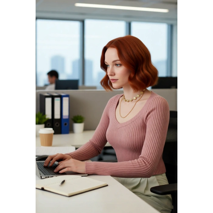 Kadın Akrilik Materyal Düz Desen Uzun Kollu V Yaka Fitted Crop Triko Kazak Kışlık Kombinlerinize