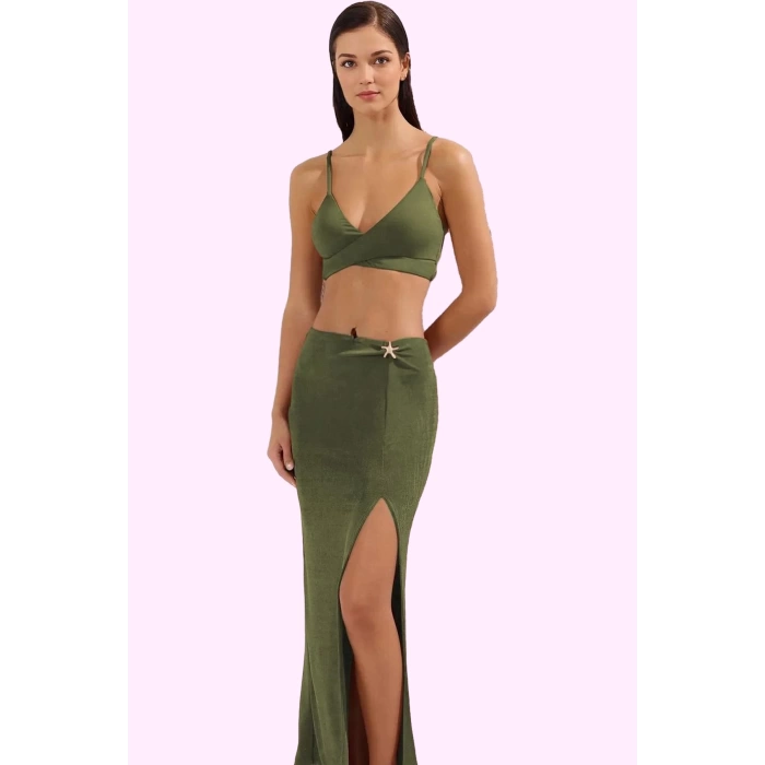 Kadın Aksesuar Detaylı Örme Maxi Etek Yaz Plaj Modası Günlük Kullanım Stilin Buluştuğu Yer