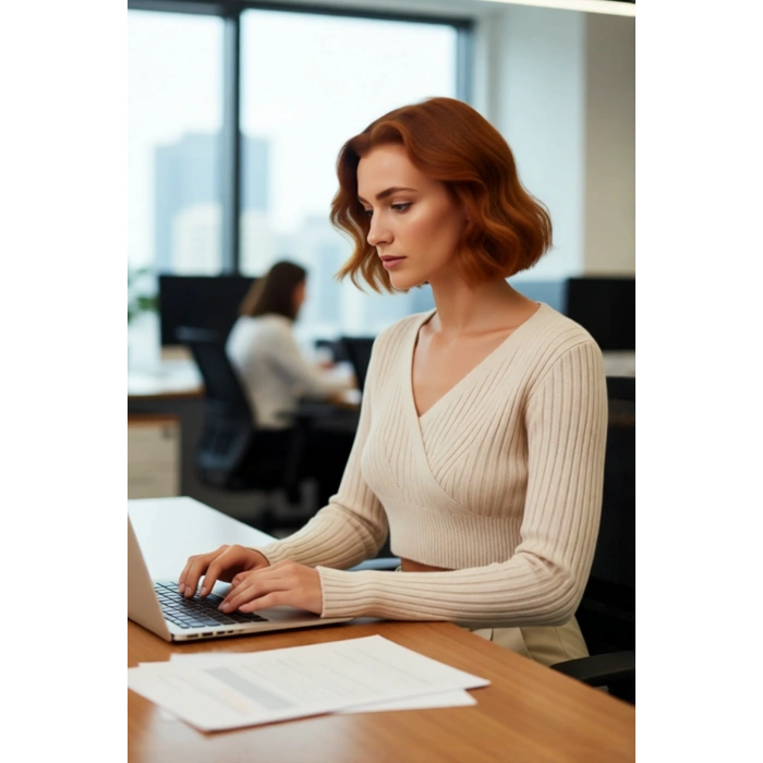 Kadın Antrasit Crop Boy Fitted Kruvaze Triko Kazak Günlük Şıklık ve Konforu Kış Sezonuna Taşır