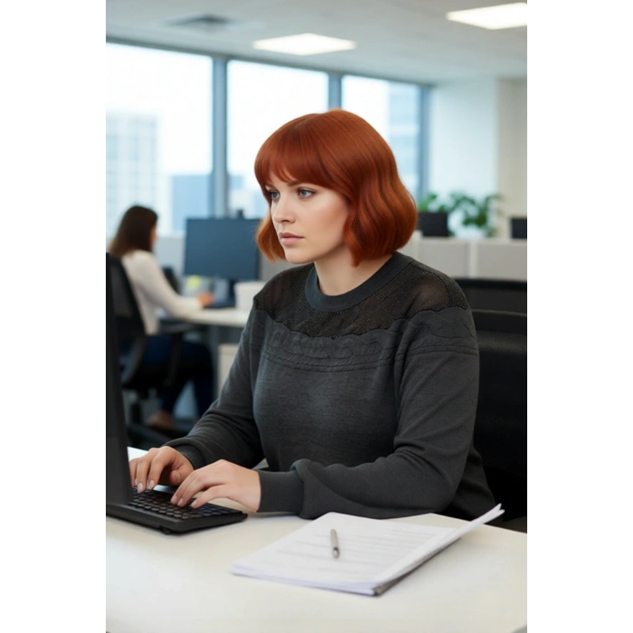 Kadın Antrasit Saç Örgü Detaylı Şık Bisiklet Yaka Triko Kazak Kış Günleri İçin İdeal Uzun Kollu