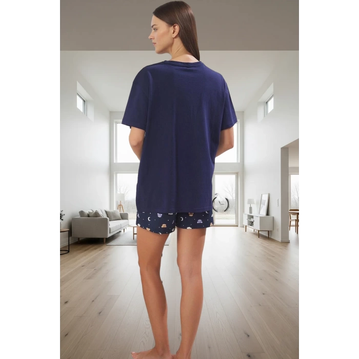Kadın Ayıcık Desenli Pamuklu Pijama Takımı Rahat Uyku Keyfi İçin Premium Kalite Seçkin Malzeme