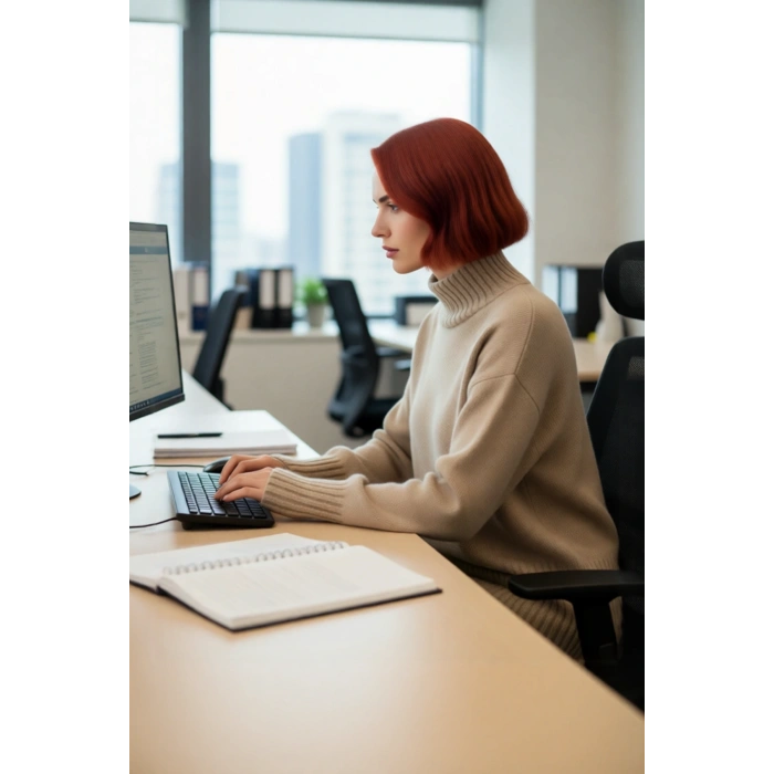 Kadın Basic Düz Desen Oversize Kesim Dik Yaka Triko Kazak Reglan Kol Kış Aylarının Konforlu Şıklığı