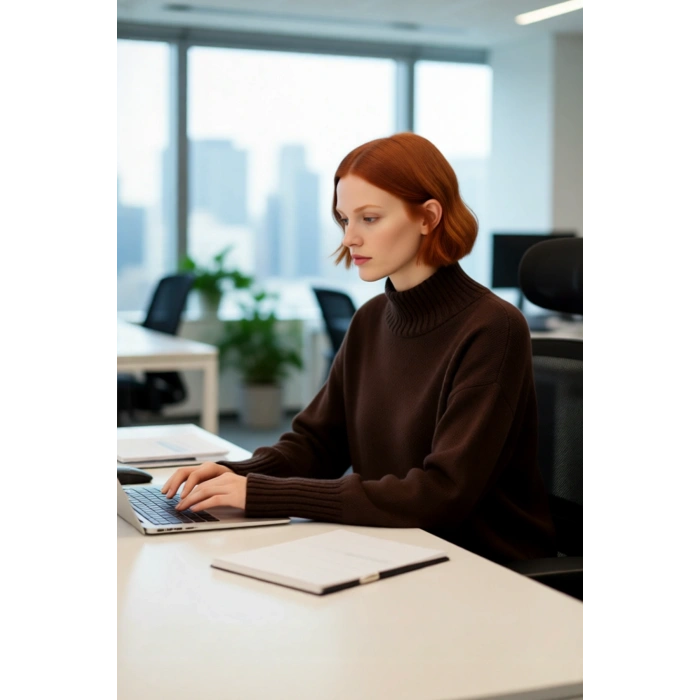 Kadın Basic Düz Desen Oversize Kesim Dik Yaka Triko Kazak Reglan Kol Kış Aylarının Konforlu Şıklığı