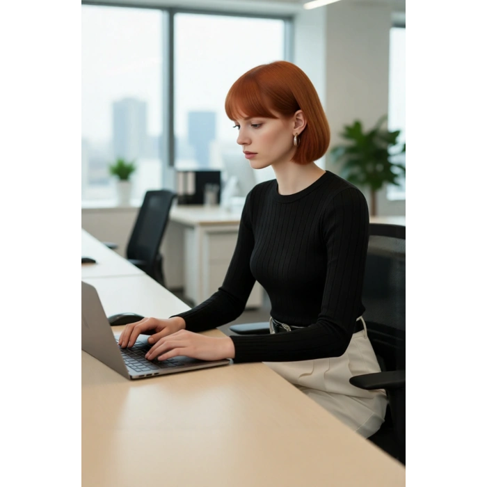 Kadın Basic Fitted Bisiklet Yaka Uzun Kollu Triko Kazak İlkbahar Sonbahar Günlük Stilin Anahtarı