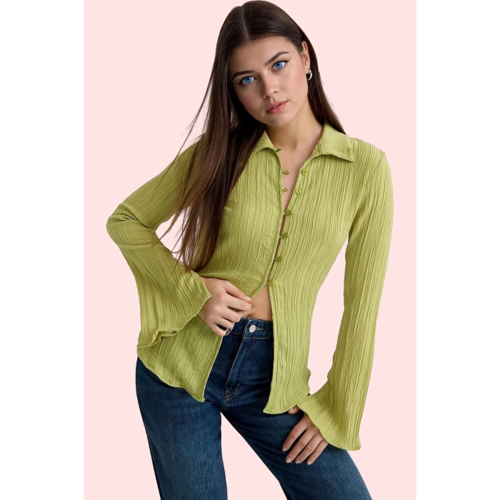Kadın Basic Fitted Gömlek Renk Casual Günlük Kombinler Hafta Sonu Yaz Aylarının Vazgeçilmezi
