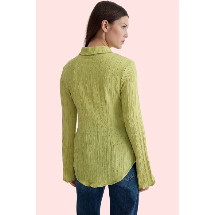Kadın Basic Fitted Gömlek Renk Casual Günlük Kombinler Hafta Sonu Yaz Aylarının Vazgeçilmezi