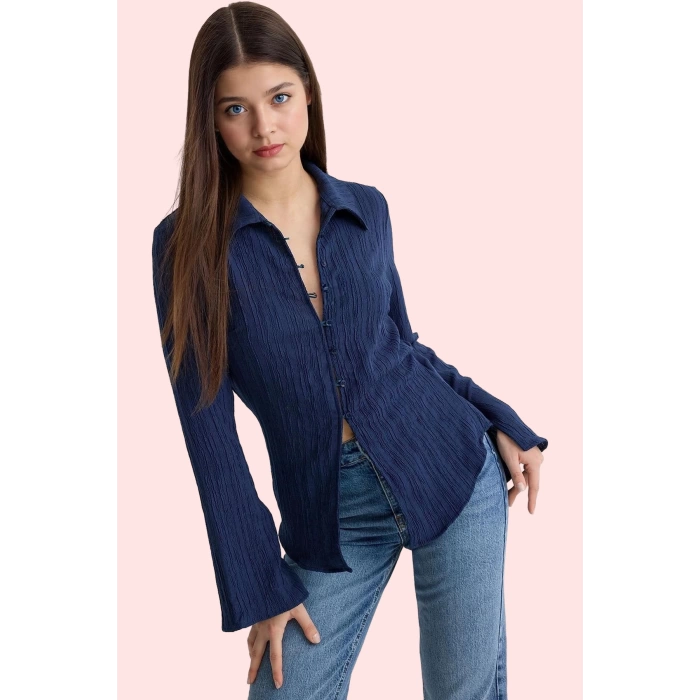 Kadın Basic Fitted Gömlek Renk Casual Günlük Kombinler Hafta Sonu Yaz Aylarının Vazgeçilmezi