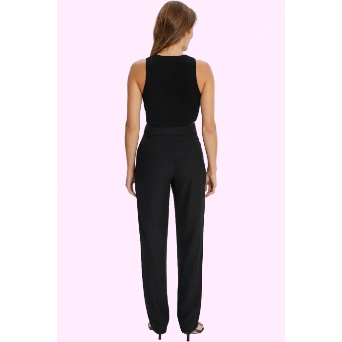 Kadın Basic Geniş Paça Pantolon Yüksek Bel Rahat Kullanım Yaz Aylarının Vazgeçilmezi