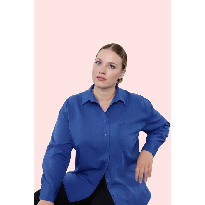Kadın Basic Gömlek Dokuma Kumaş Günlük Şıklığı İçin Özel Günler Yaz Aylarının Vazgeçilmezi