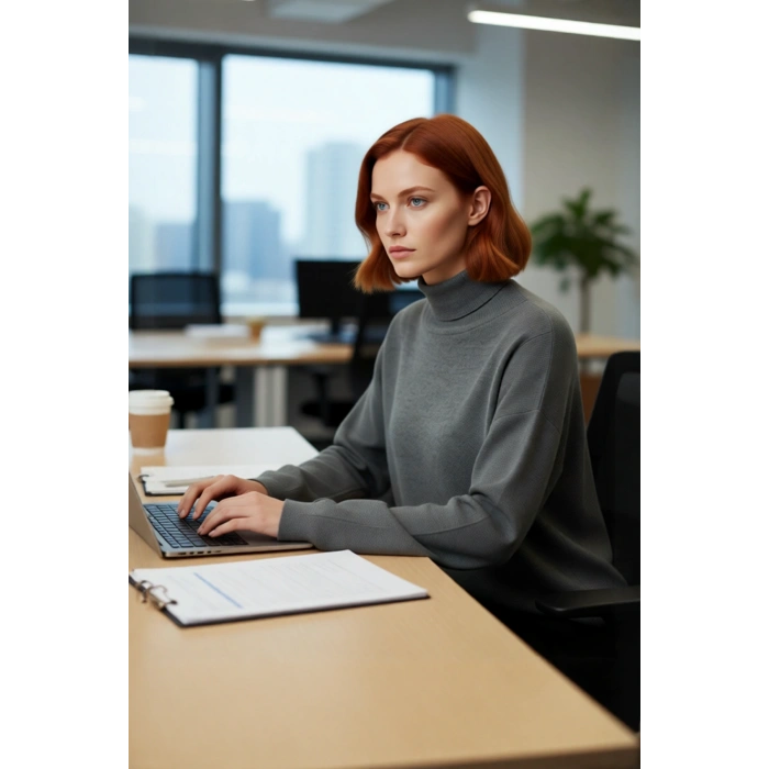 Kadın Basic Oversize Balıkçı Yaka Triko Kazak Standart Kol Rahatlığıyla Kış Sezonu Vazgeçilmezi