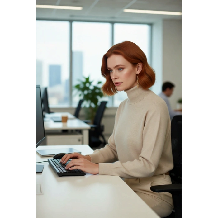 Kadın Basic Oversize Balıkçı Yaka Triko Kazak Standart Kol Rahatlığıyla Kış Sezonu Vazgeçilmezi