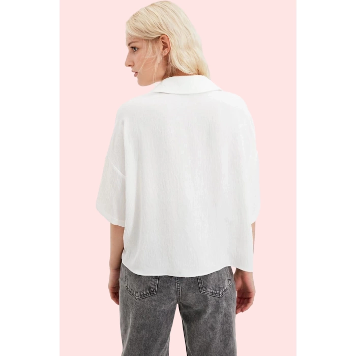 Kadın Basic Oversize Gömlek Şık Ve Rahat Günlük Kombinler İçin Hafta Sonu Kaliteli Malzeme