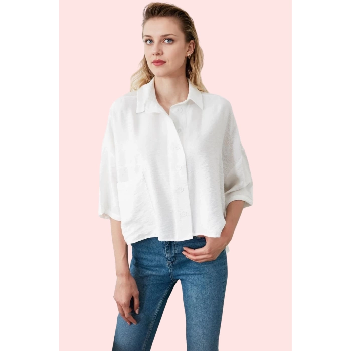 Kadın Basic Oversize Gömlek Şık Ve Rahat Günlük Kombinler İçin Hafta Sonu Kaliteli Malzeme