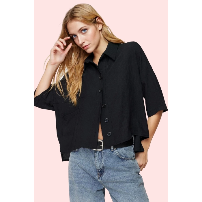 Kadın Basic Oversize Gömlek Şık Ve Rahat Günlük Kombinler İçin Hafta Sonu Kaliteli Malzeme