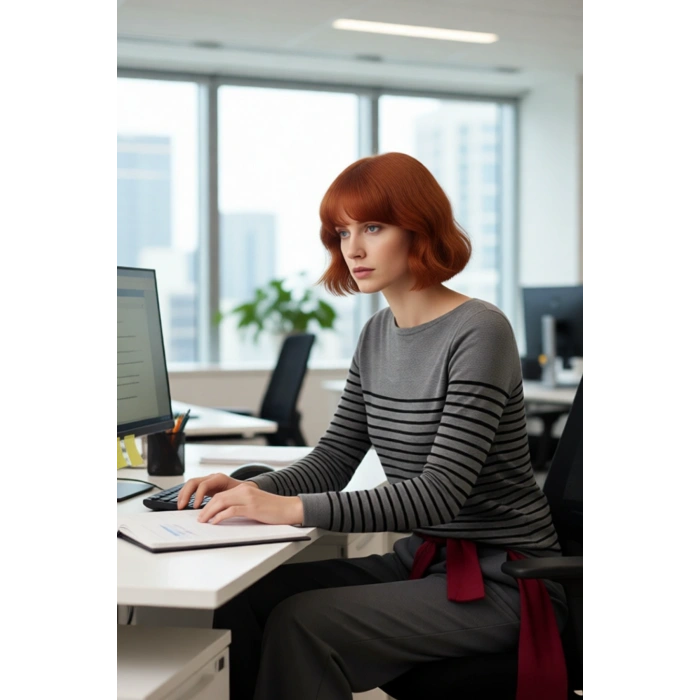 Kadın Basic Regular Kalıp Uzun Kollu Çizgili Bisiklet Yaka Gri Triko Kazak Modeli Kaliteli