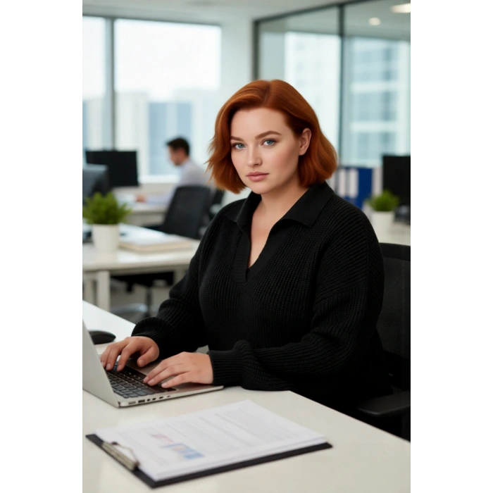 Kadın Basic Selanik Örgü Polo Yaka Relaxed Kalıp Akrilik Triko Kazak Soğuk Günlerin Vazgeçilmezi