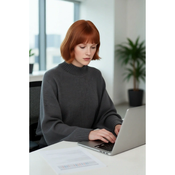 Kadın Basic Siluet Oversize Dik Yaka İspanyol Kol Akrilik Triko Kazak Konforlu Ve Modern Kaliteli