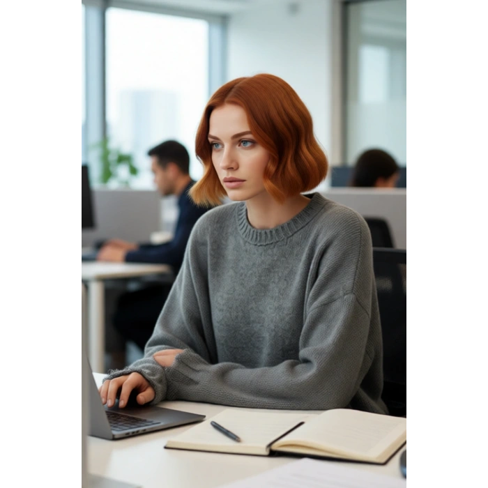 Kadın Basic Siluet Oversize Triko Kazak Crop Düşük Kol Akıtma Detaylı Soğuk Havalar İçin İdeal