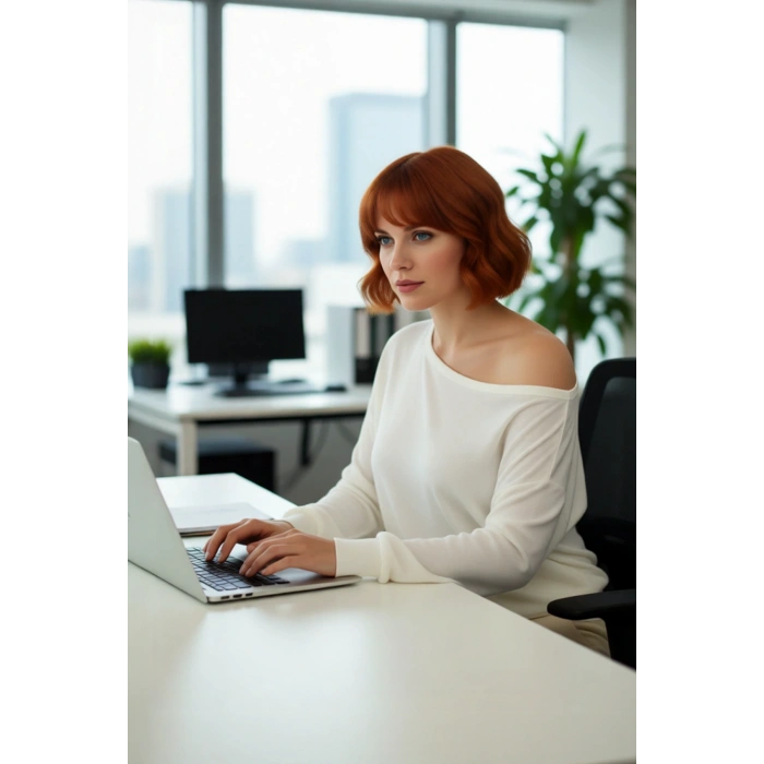 Kadın Basic Siluet Standart Kol Carmen Yaka Triko Kazak Günlük Kombinler İçin Çok Yönlü Kaliteli