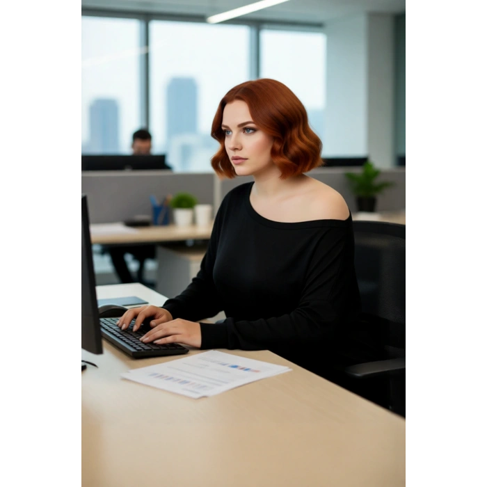 Kadın Basic Siluet Standart Kol Carmen Yaka Triko Kazak Günlük Kombinler İçin Çok Yönlü Kaliteli