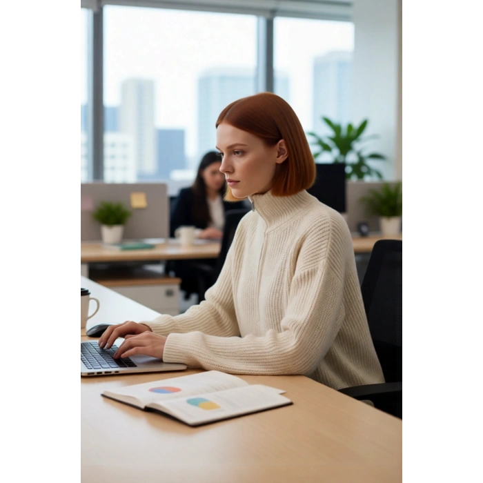 Kadın Basic Siluet Uzun Boy Düz Desen Rahat Kesim Kalın Triko Kazak Kış Kombinleri İçin Kaliteli