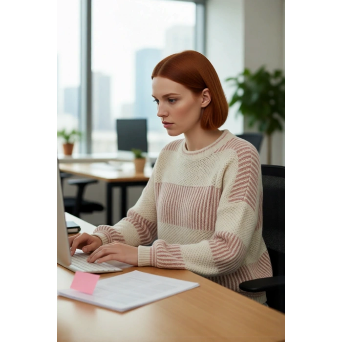 Kadın Basic Siluet Uzun Kollu Oversize Kesim Renk Bloklu Pike Dokuma Triko Kazak Kış Kombinlerinin