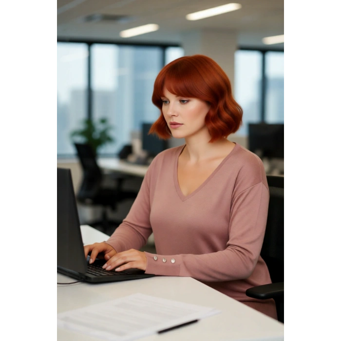 Kadın Basic Siluet Uzun Kollu V Yaka Triko Kazak Gündelik Kullanıma Uygun Akrilik Materyal