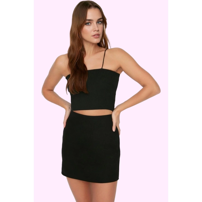 Kadın Basic Yüksek Bel A line Mini Etek Kemerli Günlük Hafta Sonu Yaz Aylarının Vazgeçilmezi