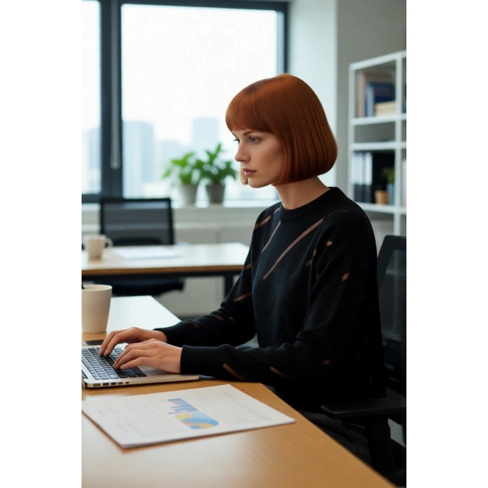 Kadın Bisiklet Yaka Akrilik Triko Kazak Düşük Kollu Ajurlu Desenli İlkbahar Sonbahar Şıklığı