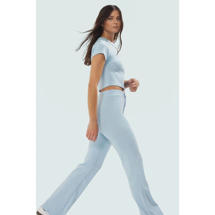 Kadın Bisiklet Yaka Kısa Kollu Pamuklu Polyester Esnek Takım Günlük Kullanım İçin Dayanıklı Malzeme