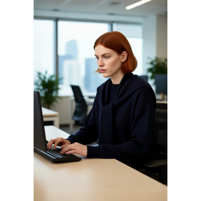 Kadın Bisiklet Yaka Oversize Kesim Düşük Kol Kalın Triko Kazak Soğuk Havalarda Konforlu ve Modern