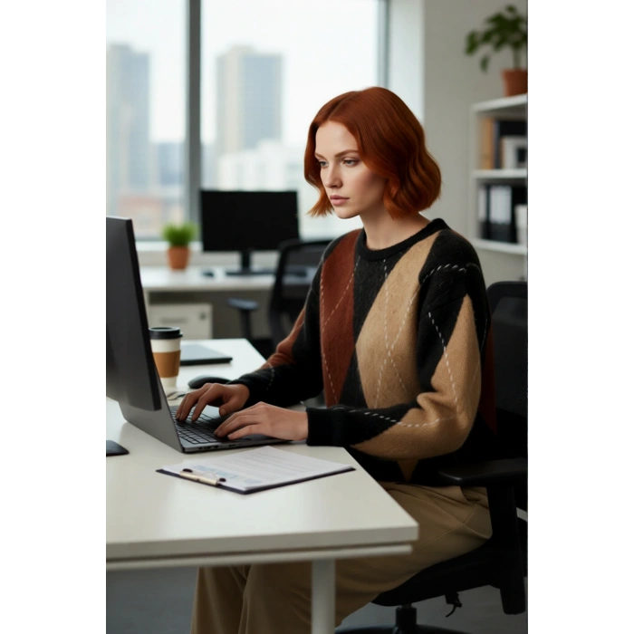 Kadın Bisiklet Yaka Oversize Kesim Triko Kazak Uzun Kollu Soğuk Hava Şıklığı ve Konforu Bir Arada