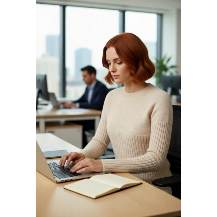 Kadın Bisiklet Yaka Triko Kazak Yumuşak Dokusuyla Gün Boyu Sürecek Konforlu Bir Deneyim Sunar