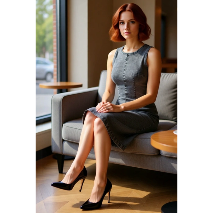 Kadın Bodycon Kesim Kolsuz Bisiklet Yaka Denim Midi Elbise Rahatlık ve Şıklığı Birleştiren Stil