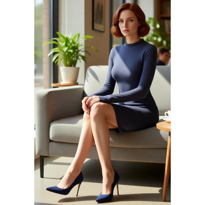 Kadın Bodycon Mini Uzun Kollu Fitilli Örme Elbise Bisiklet Yakalı Rahat Günlük Şıklık Sunar