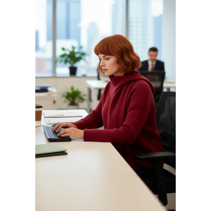 Kadın Bordo Kalın Yün İçerikli Şal Detaylı Triko Kazak Regular Kalıp Uzun Kollu Kış Kombinleri İçin