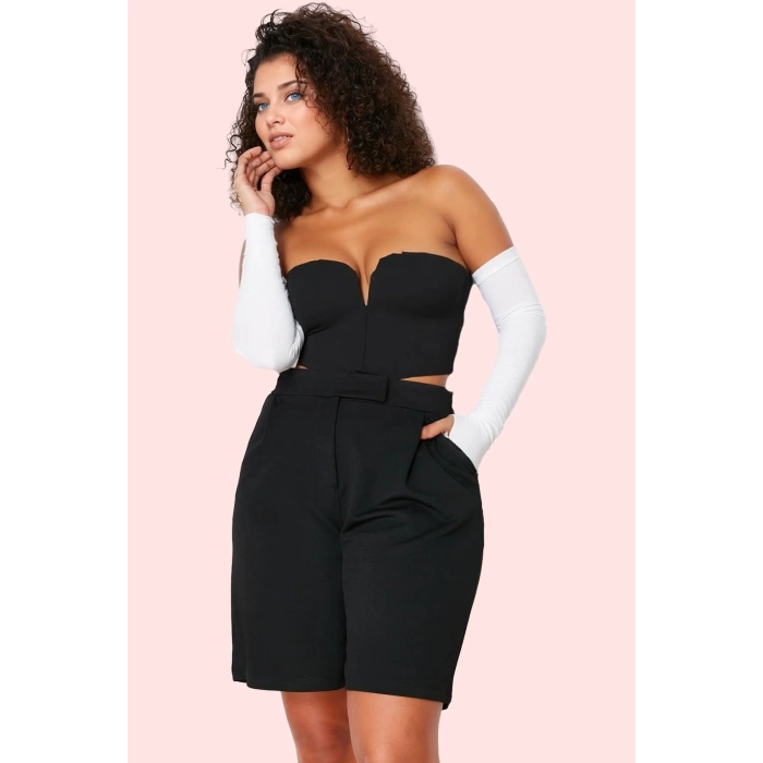Kadın Boru Paça Örme Şort Polyester Günlük Kullanım için Rahat Hafta Sonu Kaliteli Malzeme