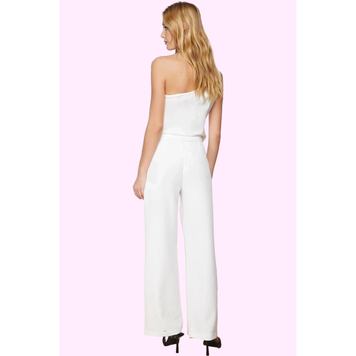 Kadın Boru Paça Pantolon Polyester Elastan Günlük Ve İş Kullanımı Yaz Aylarının Vazgeçilmezi